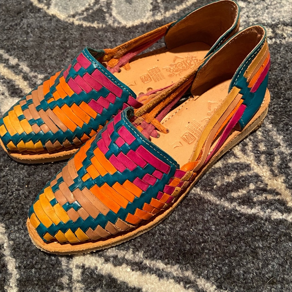 Mexican Huarache. Leather Mexican Sandal.